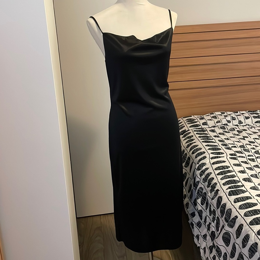 Black Satin Dress Size Small